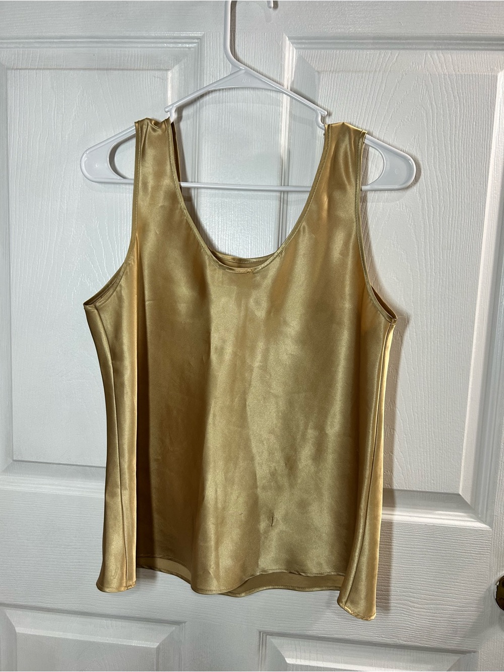 Vintage Night Magic Emma James Gold Satin Tank Top Medium